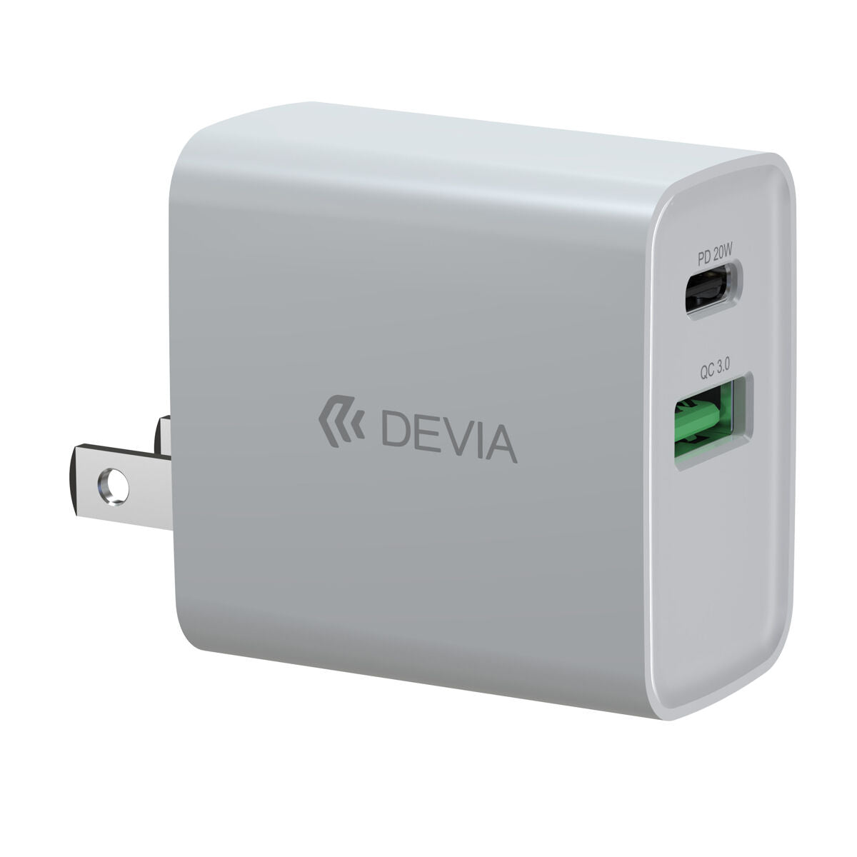 Cubo de carga Devia  Pared 20W 2P Usb - Tipo C